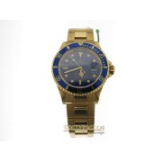 Rolex Submariner Date 40mm ref. 16618 Oyster oro giallo 18kt blu